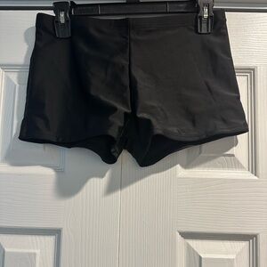 Black swim shorts